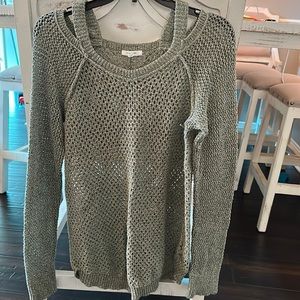 Cold shoulder sweater